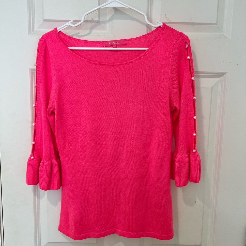 Lilly Pulitzer Pink Pearl Sweater Gem